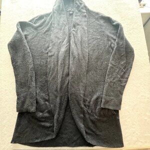 Barefoot Dreams Navy Shawl Collar Open Front Sweater- Size L/XL